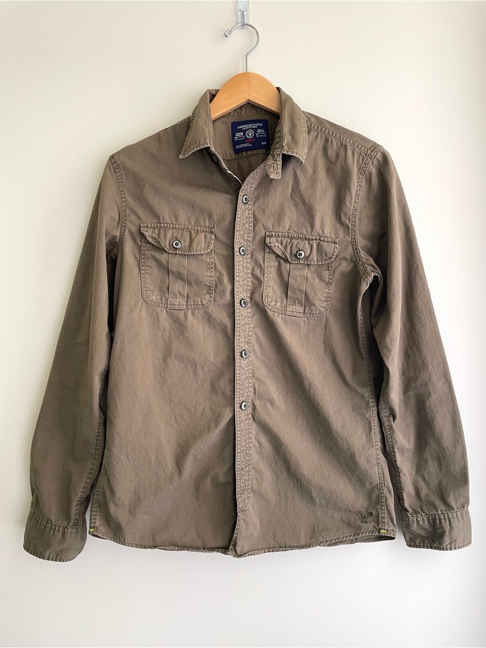 American Eagle Outfitters 100% Cotton Gorpcore Outdoors Slim Fit Shirt